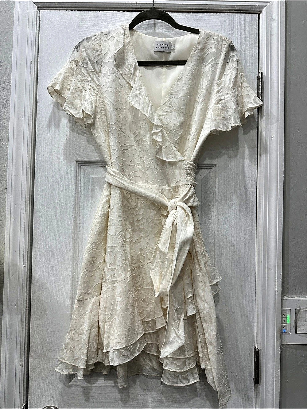 Tanya Taylor Bailey Dress light cream Midi Dress Size 8